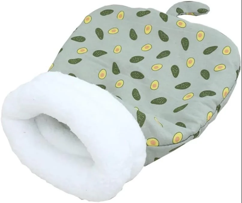 ⏳Zeitlich begrenztes Angebot⏳ Flauschiger Katzen-Winterschlafsack – halb geschlossene Kuschelhöhle mit Cartoon-Muster, Rosa oder Blau