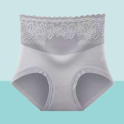 Lace panties with high condition to prevent side leakage
