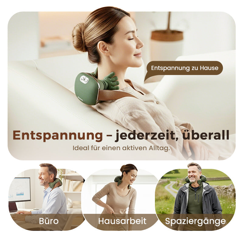 🌲 Super Weihnachtsangebot:60% RABATT! 🌲 Der Beste Tragbare Nackenmassager – 3x mehr Entspannung! 💆