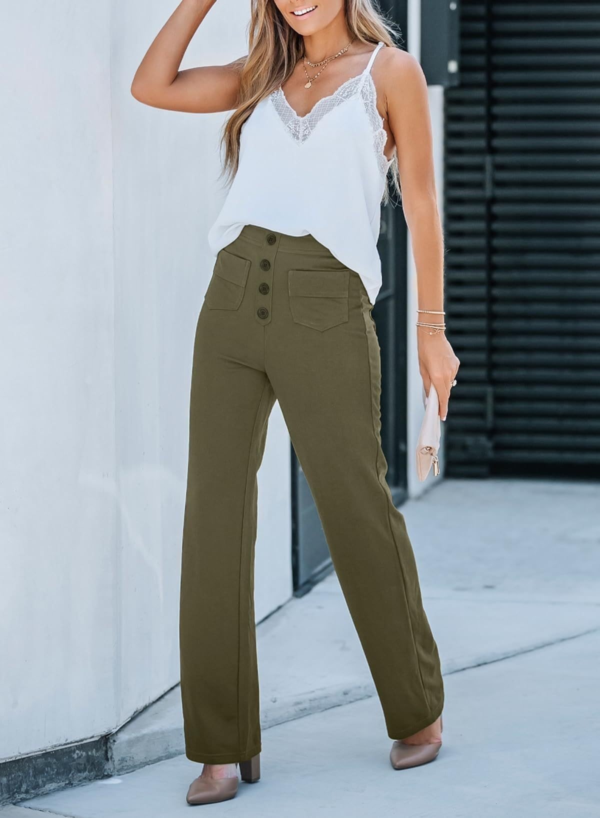 🔥Letzter Tag 50% RABATT🔥2026 NEUE Damen Casual High Waist Stretch Hose 2