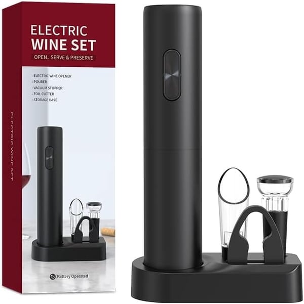 🍾 50% RABATT! 🍷 Satz Elektrischer Flaschenöffner – Kabellos, Automatische Drehung & Ergonomisches Design für Einfaches Öffnen ⚡