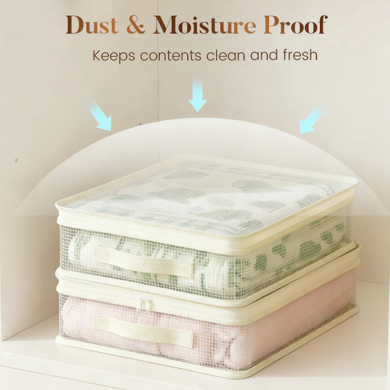 👚 KAUF 1 ERHALT 1 KOSTENLOS! 🛍️ DURCHSICHTIGE SCHRANKORGANIZER - 6-teiliges Set mit Vakuumventil, Spart 80% Platz & Schützt Kleidung vor Staub und Feuchtigkeit 🔒✨