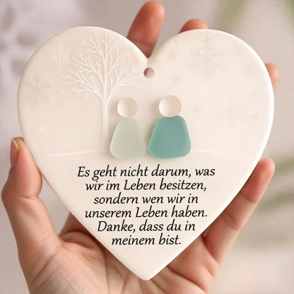 ⏳Letzter Tag Verkauf 70% Rabatt⏰Herzförmige Meerglas-Freundschaftsdekoration🌊✨Geformt von der Natur & handgefertigt💝