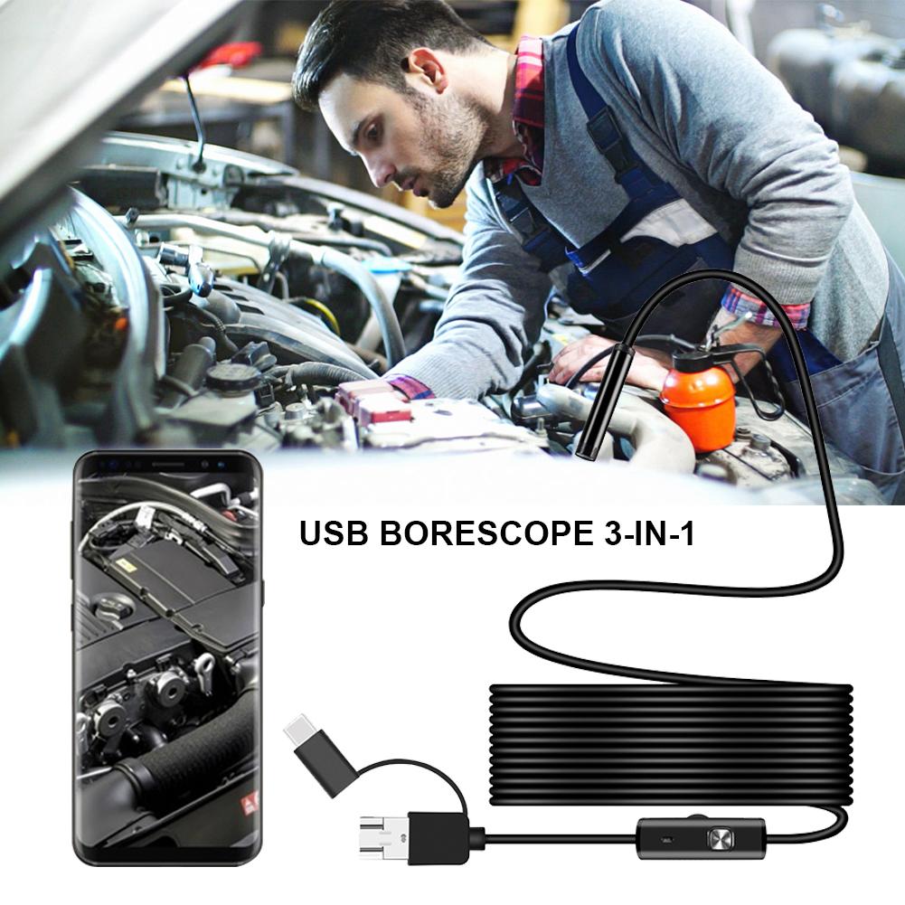 🔥【⏰Limitiertes Angebot – 50% Rabatt】🔎Industrielles Endoskop mit 3-in-1-USB-Schlangenkamera🎁