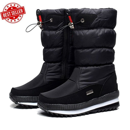 ❄️Kostenloser Versand❄️Premium wasserdichte, rutschfeste Kunstfell-Schneestiefel für Damen