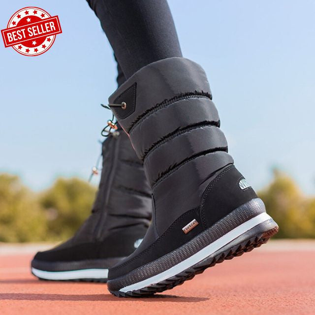 ❄️Kostenloser Versand❄️Premium wasserdichte, rutschfeste Kunstfell-Schneestiefel für Damen