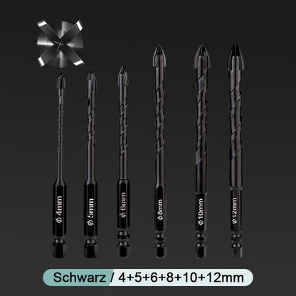 Universal 4-Kanten Kreuz Bohrer Set