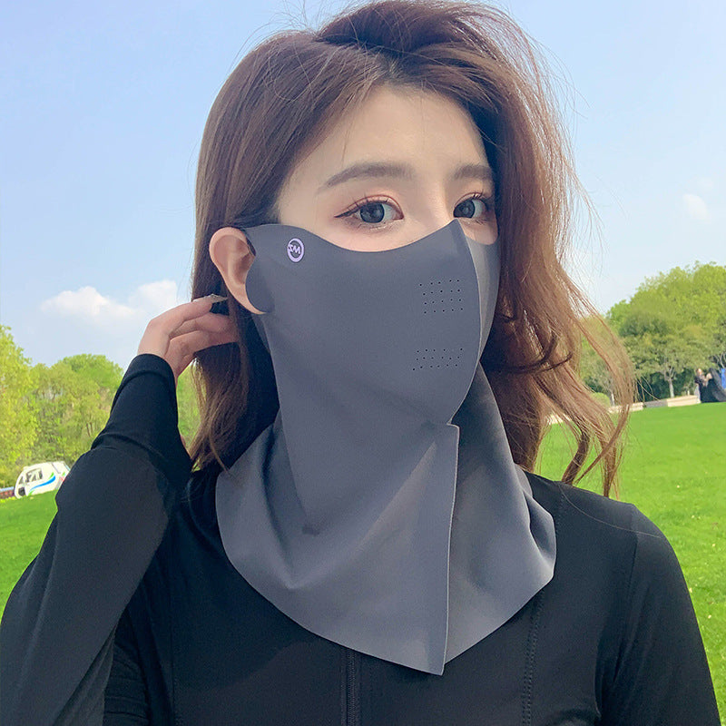 Sonnen- und UV-Schutz atmungsaktive Gesichtsmaske aus Eisseide