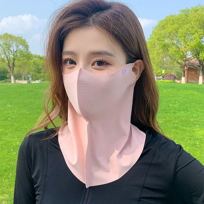 Sonnen- und UV-Schutz atmungsaktive Gesichtsmaske aus Eisseide