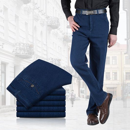 👖Herrenjeans mit hoher Taille und gerader Passform