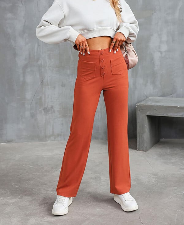 🔥Letzter Tag 50% RABATT🔥2026 NEUE Damen Casual High Waist Stretch Hose 2