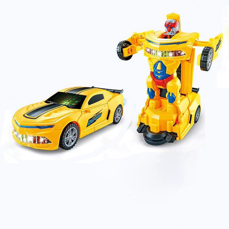 [Best Gift For Kid] Electric Universal Deformation Police Toy Car