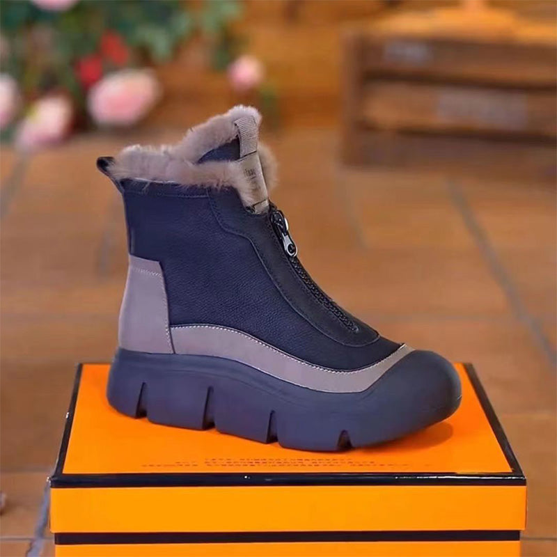 ✨Herbst-Winter-Serie✨Wasserdichte, warme Schneestiefel mit Reißverschluss für Damen