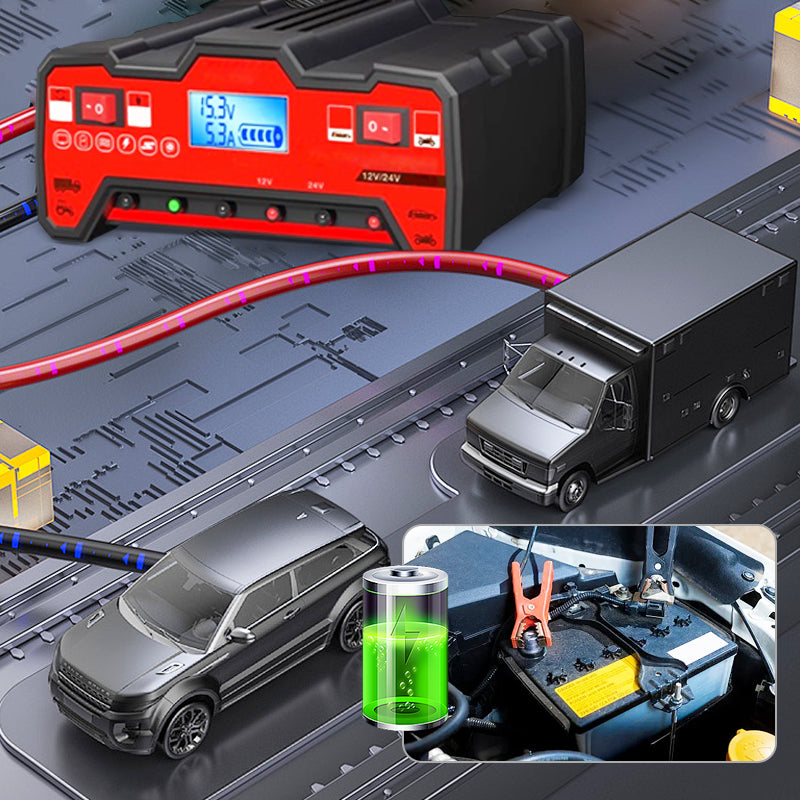 🎉Heißer Ausverkauf 50% OFF🎉Intelligentes Impulsreparatur-Batterieladegerät für Kraftfahrzeuge