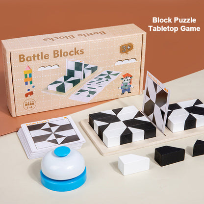 Kreatives Schwarz-Weiß-Blockpuzzle-Set für Kinder