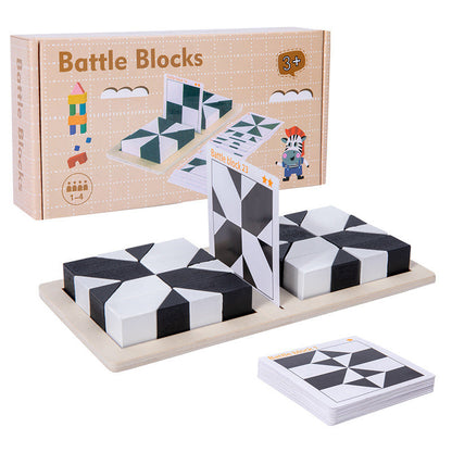 Kreatives Schwarz-Weiß-Blockpuzzle-Set für Kinder