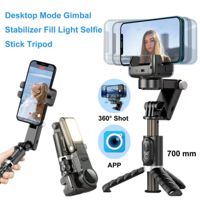 360° drehbarer, faltbarer 3-Achsen-Gimbal-Stabilisator für Smartphone-Aufnahmen