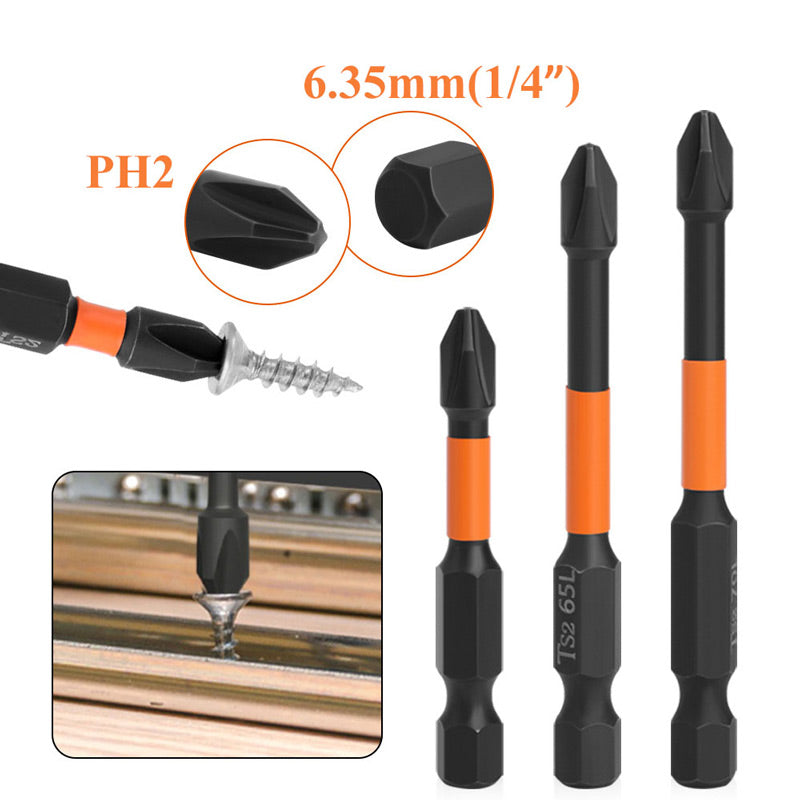 Pousbo® Magnetic Cross Impact Screwdriver Bits Set