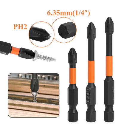 Pousbo® Magnetic Cross Impact Screwdriver Bits Set