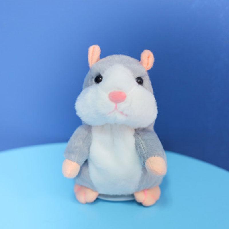 Sprechender Plüsch-Hamster – wiederholt alles, was man sagt, bewegt dabei automatisch den Kopf; ein Riesenspaß für Kinder und Erwachsene-Gcom