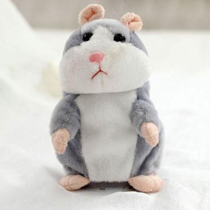 Sprechender Plüsch-Hamster – wiederholt alles, was man sagt, bewegt dabei automatisch den Kopf; ein Riesenspaß für Kinder und Erwachsene-Gcom