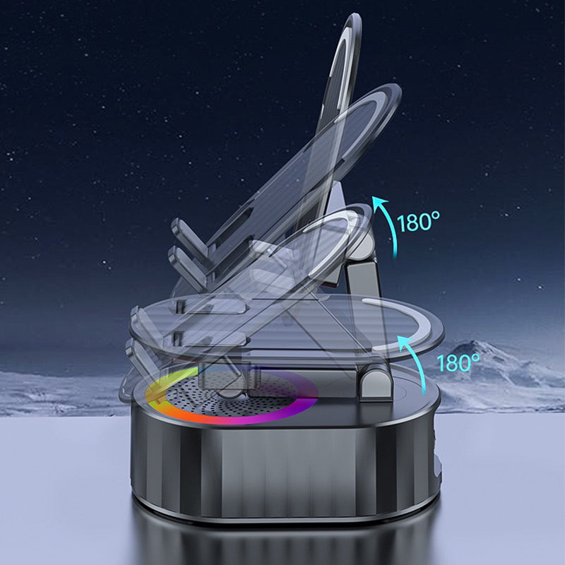 5-in-1 kabelloser Induktions-Handyständer mit Bluetooth-Lautsprecher