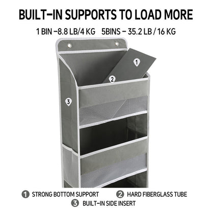 Hängeorganizer mit 5 Fächern und großer Kapazität
