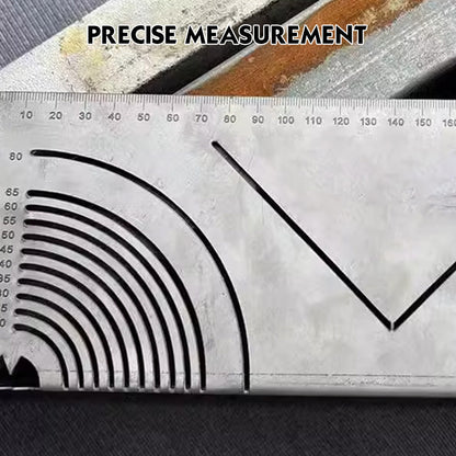 Quadratisches 90-Grad-Bogen-Zeichenlineal aus Stahl 📐✨: Die ideale Wahl für präzises Zeichnen!