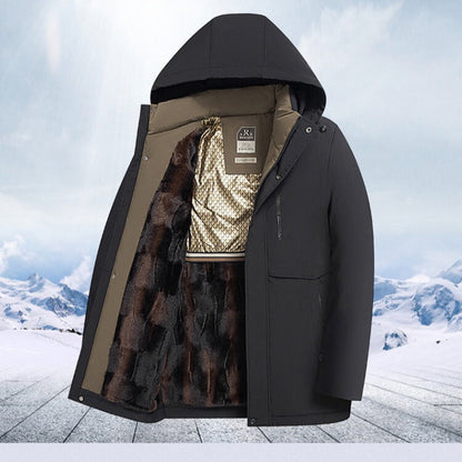 🎁Winter heißer Verkauf 49% RABATT🔥Herren Winter Thermomantel mit dicker Kapuze Parka