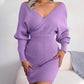 🎅Xmas Sales - 50% OFF🎄Sexy Strick-Minikleid mit langen Batwing-Ärmeln