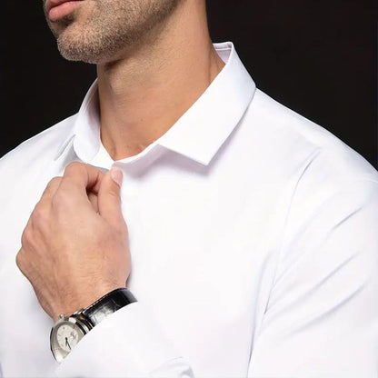 👔Herren hochelastisches bügelfreies Business-Hemd