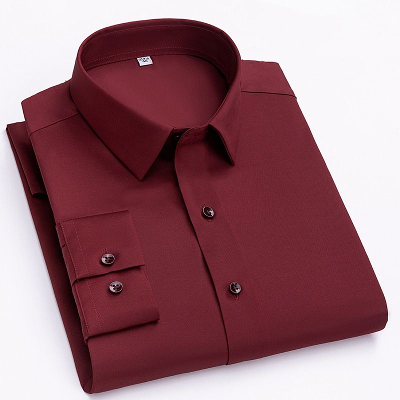 👔Herren hochelastisches bügelfreies Business-Hemd