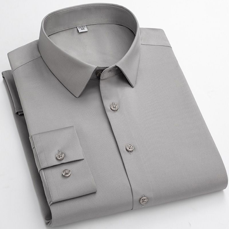 👔Herren hochelastisches bügelfreies Business-Hemd