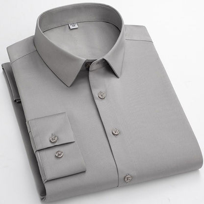 👔Herren hochelastisches bügelfreies Business-Hemd
