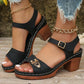 🪧Maximal 50 % Rabatt🌟Damen Sandalen mit Blockabsatz