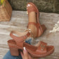🪧Maximal 50 % Rabatt🌟Damen Sandalen mit Blockabsatz