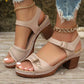 🪧Maximal 50 % Rabatt🌟Damen Sandalen mit Blockabsatz