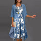 🌸Neu für 2025👗Zeitlich begrenztes Angebot - 2-teiliges Set: Hemd + Kleid mit halben Ärmeln