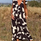 Lässiges Damenkleid mit geometrischen Farbblöcken
