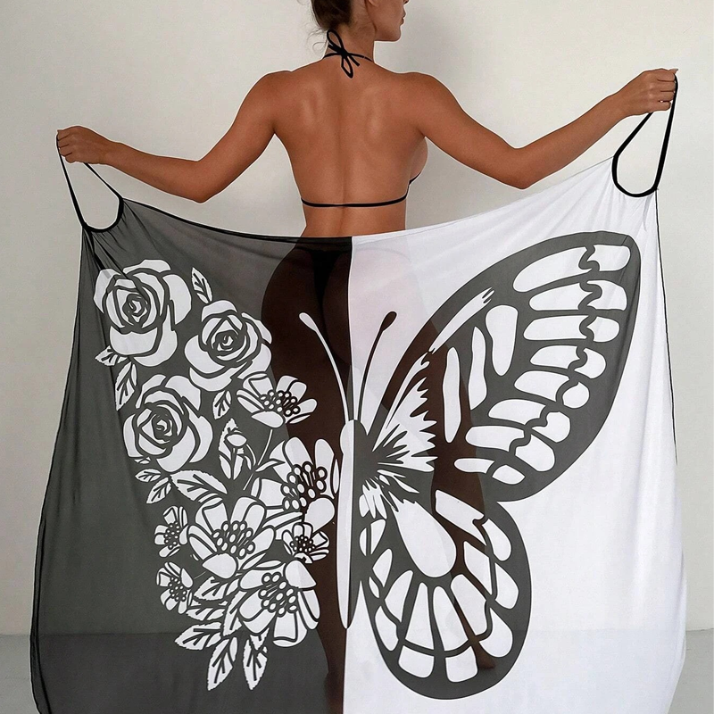⏳Zeitlich begrenztes Sonderangebot⏰Damen-Schmetterlings-Badeanzug, Cover-Up & Kleid
