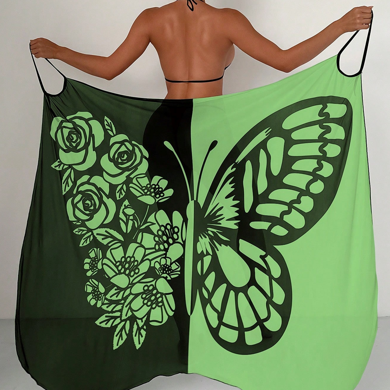 ⏳Zeitlich begrenztes Sonderangebot⏰Damen-Schmetterlings-Badeanzug, Cover-Up & Kleid