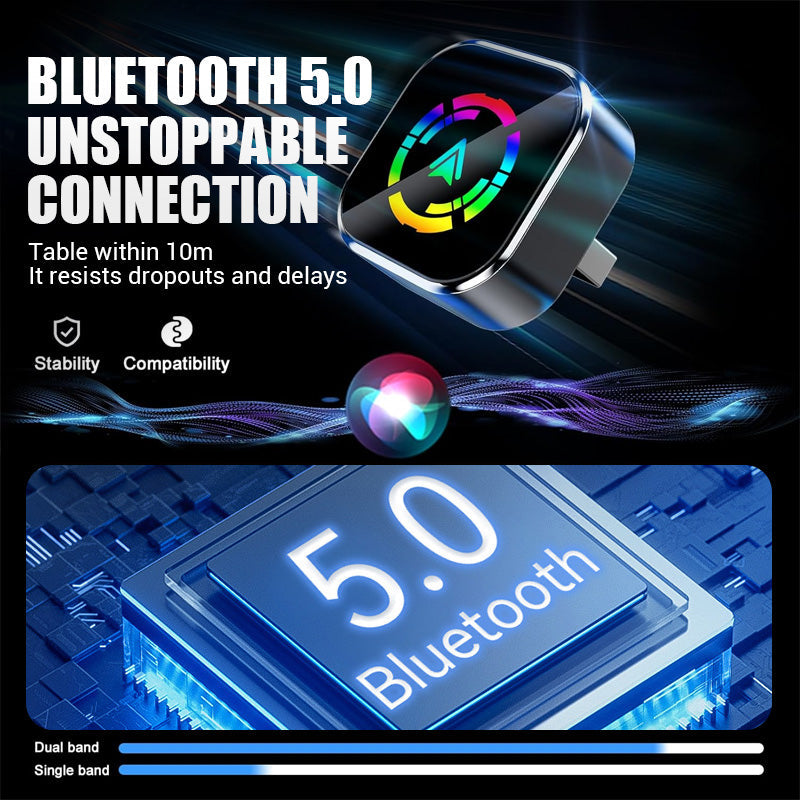 📱 58% RABATT JETZT! 🔥 2-in-1 Funkadapter - Kompatibel mit iPhone & Android Auto, Einfache Plug-and-Play-Installation ✨