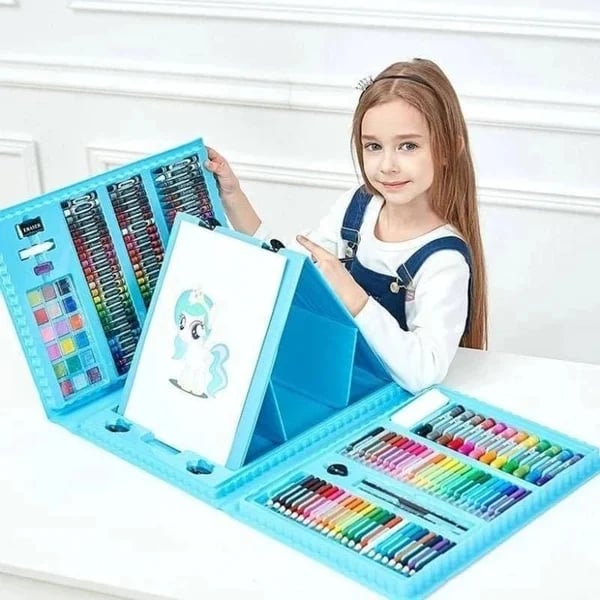 🎨 50% RABATT JETZT! ✨ Deluxe 6-in-1 Kreativ-Kunstset - Enthält Malwerkzeuge & 12 Farben für die Entwicklung kindlicher Fantasie 🧑‍🎨🌟