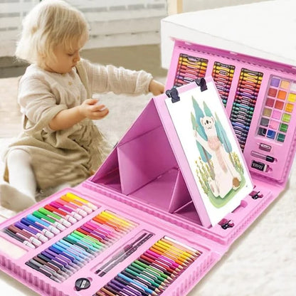 🎨 50% RABATT JETZT! ✨ Deluxe 6-in-1 Kreativ-Kunstset - Enthält Malwerkzeuge & 12 Farben für die Entwicklung kindlicher Fantasie 🧑‍🎨🌟