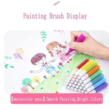 🎨 50% RABATT JETZT! ✨ Deluxe 6-in-1 Kreativ-Kunstset - Enthält Malwerkzeuge & 12 Farben für die Entwicklung kindlicher Fantasie 🧑‍🎨🌟