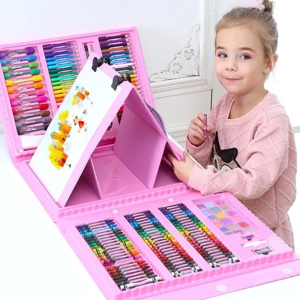 🎨 50% RABATT JETZT! ✨ Deluxe 6-in-1 Kreativ-Kunstset - Enthält Malwerkzeuge & 12 Farben für die Entwicklung kindlicher Fantasie 🧑‍🎨🌟
