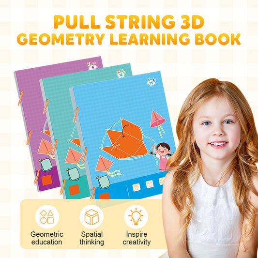 🔥Letzter Tag 50% REDUKTION👶✨Ziehschnur 3D-Geometrie Lernbuch