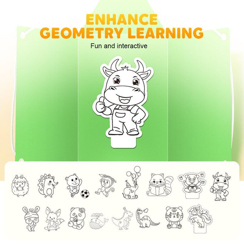 🔥Letzter Tag 50% REDUKTION👶✨Ziehschnur 3D-Geometrie Lernbuch