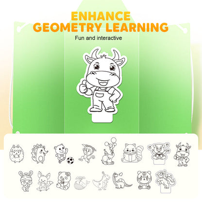 🔥Letzter Tag 50% REDUKTION👶✨Ziehschnur 3D-Geometrie Lernbuch