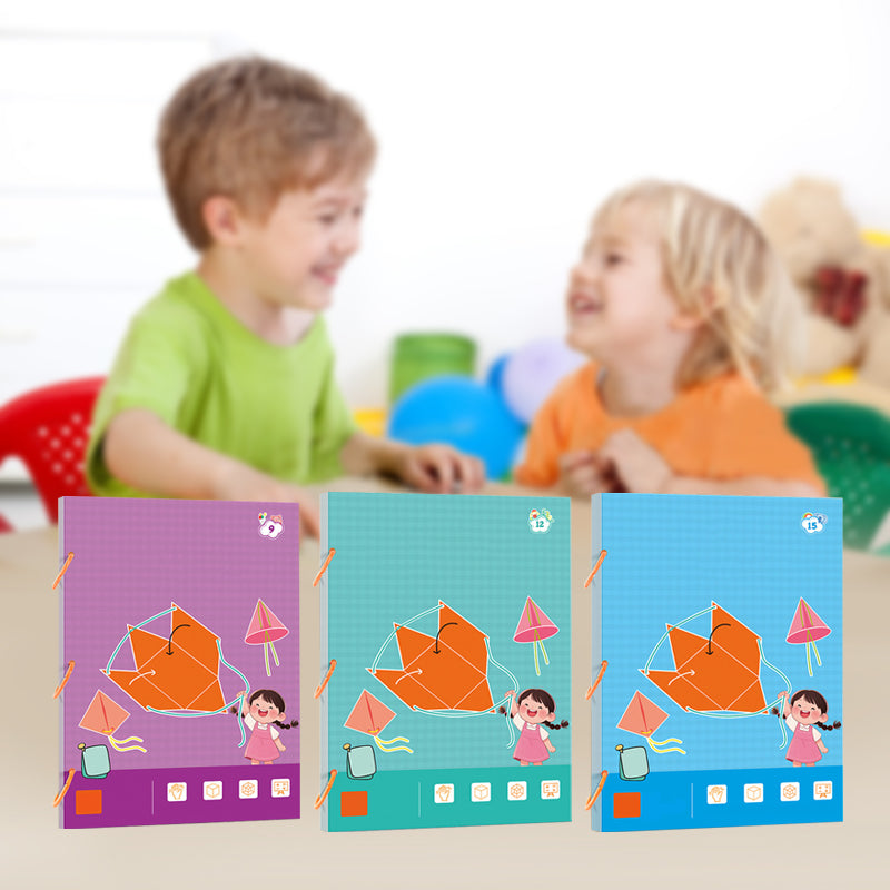 🔥Letzter Tag 50% REDUKTION👶✨Ziehschnur 3D-Geometrie Lernbuch
